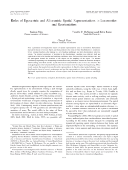 Roles of Egocentric and Allocentric Spatial Representations in