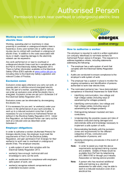 Permission to Work Near Electric Lines