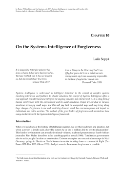 On the Systems Intelligence of Forgiveness