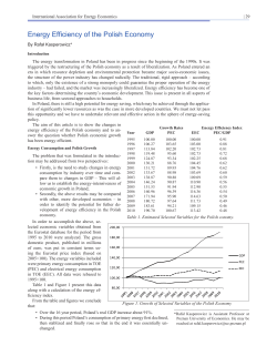 Energy Efficiency of the Polish Economy