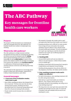 The ABC Pathway: Key messages for frontline