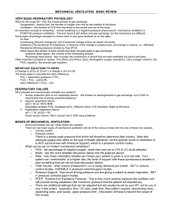 mechanical ventilation: basic review