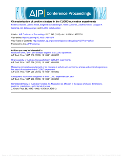 Characterization of positive clusters in the CLOUD nucleation