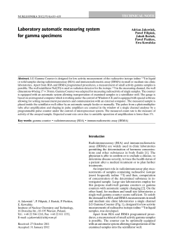 Laboratory automatic measuring system for gamma specimens