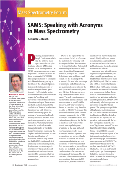 SAMS: Speaking with Acronyms in Mass Spectrometry