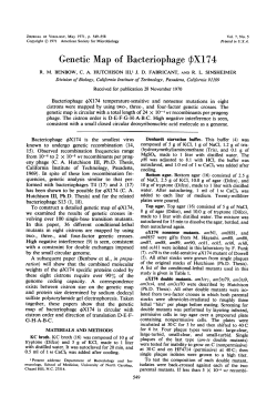Genetic Map of Bacteriophage 4X174