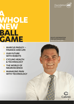 1 Marcus Padley &ndash; Finance and liFe 2 Our Future