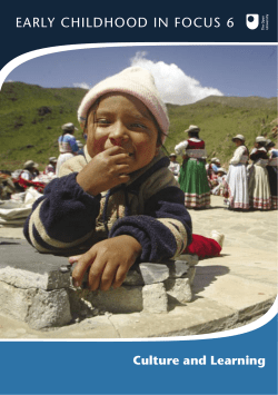 early childhood in focus 6 - Bernard van Leer Foundation