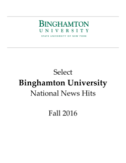 Fall 2016 - Binghamton