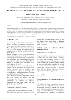 ESTIMATING EFFECTIVE POPULATION SIZE USING PEDIGREE