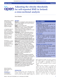 Adjusting the obesity thresholds for self-reported BMI in