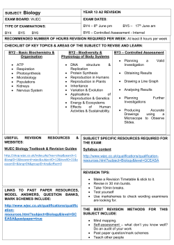 A Level &ndash; Biology Revision Guide