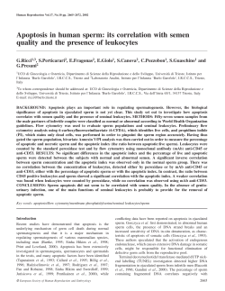 Apoptosis in human sperm: its correlation with semen quality and