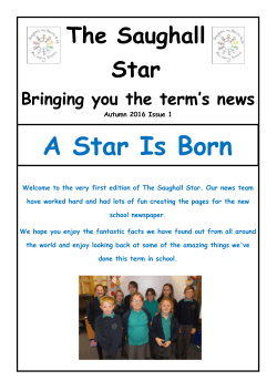 A Star Is Born - Saughall All Saints