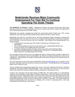 Nederlander Receives Major Community