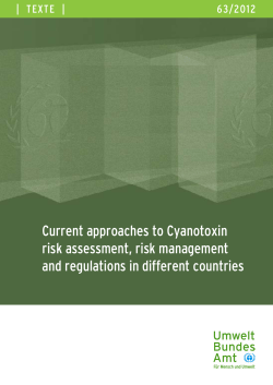 Current approaches to Cyanotoxin risk assessment