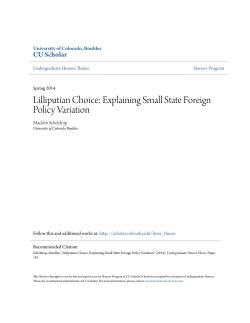 Lilliputian Choice: Explaining Small State Foreign