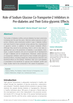 Role of Sodium Glucose Co-Transporter-2 Inhibitors in