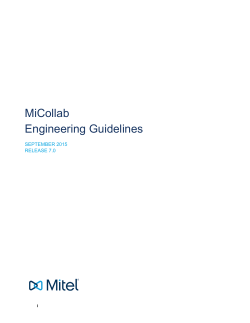 MiCollab Engineering Guidelines