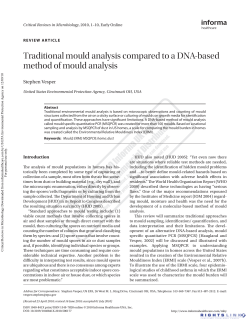 Traditional mould analysis compared to a DNA-based