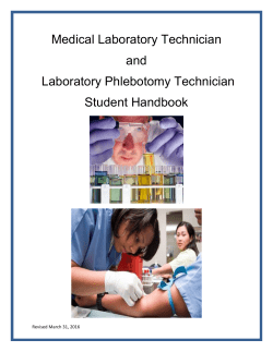 Medical Laboratory Technician and Laboratory Phlebotomy