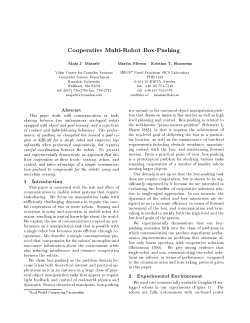 Cooperative M ulti-Robot Box-Pushing Maja J Matariic Martin