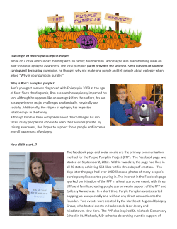 The Origin of the Purple Pumpkin Project