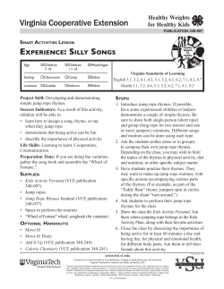 experience: silly songs - VCE Publications