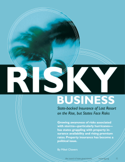 "Risky Business: State-backed Insurance of Last Resort on the Rise