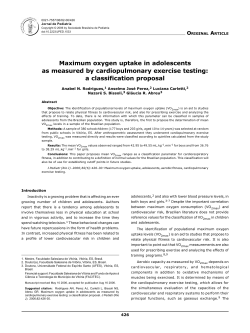 Maximum oxygen uptake in adolescents as measured