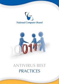Antivirus Best Practices - National Computer Board