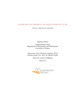 Thesis - LLVM/Polly