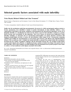 Selected genetic factors associated with male