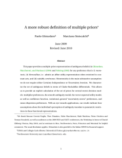 A more robust definition of multiple priors&lowast;
