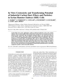 In Vitro Cytotoxicity and Transforming Potential of Industrial Carbon