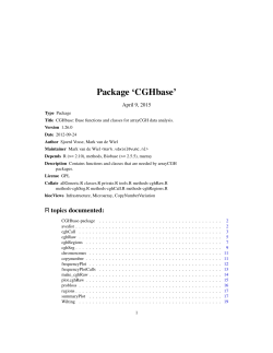 Package `CGHbase` - USTC Open Source Software Mirror