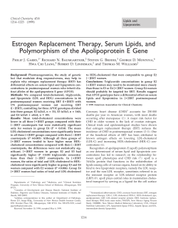Estrogen Replacement Therapy, Serum Lipids, and Polymorphism