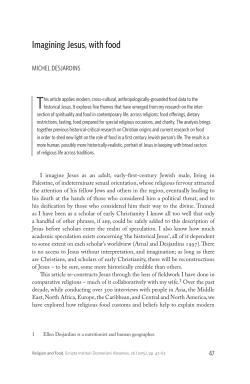 Imagining Jesus, with food