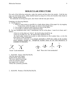 Molecular Modelling Handout
