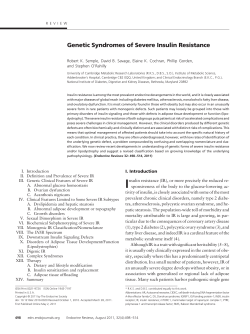 Genetic Syndromes of Severe Insulin Resistance