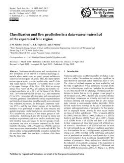 Classification and flow prediction in a data