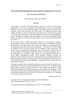 On Gender Discrimination in Wages and the Feminization of Poverty