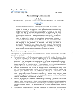 Re-Examining `Communalism`