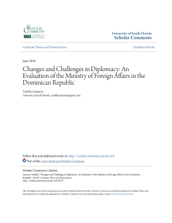 Changes and Challenges in Diplomacy
