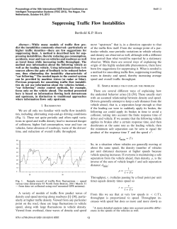 Suppressing Traffic Flow Instabilities
