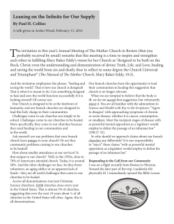 Leaning on the Infinite for Our Supply