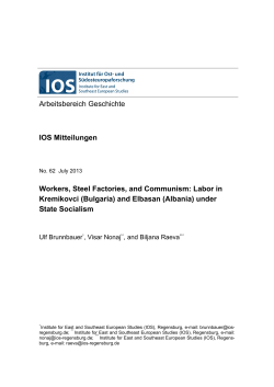 Arbeitsbereich Geschichte IOS Mitteilungen Workers, Steel Factories