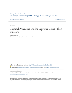 Criminal Procedure and the Supreme Court