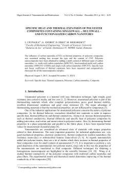 specific heat and thermal expansion of polyester composites