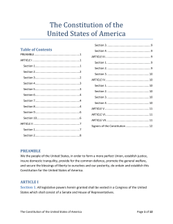 The Constitution of the United States of America
